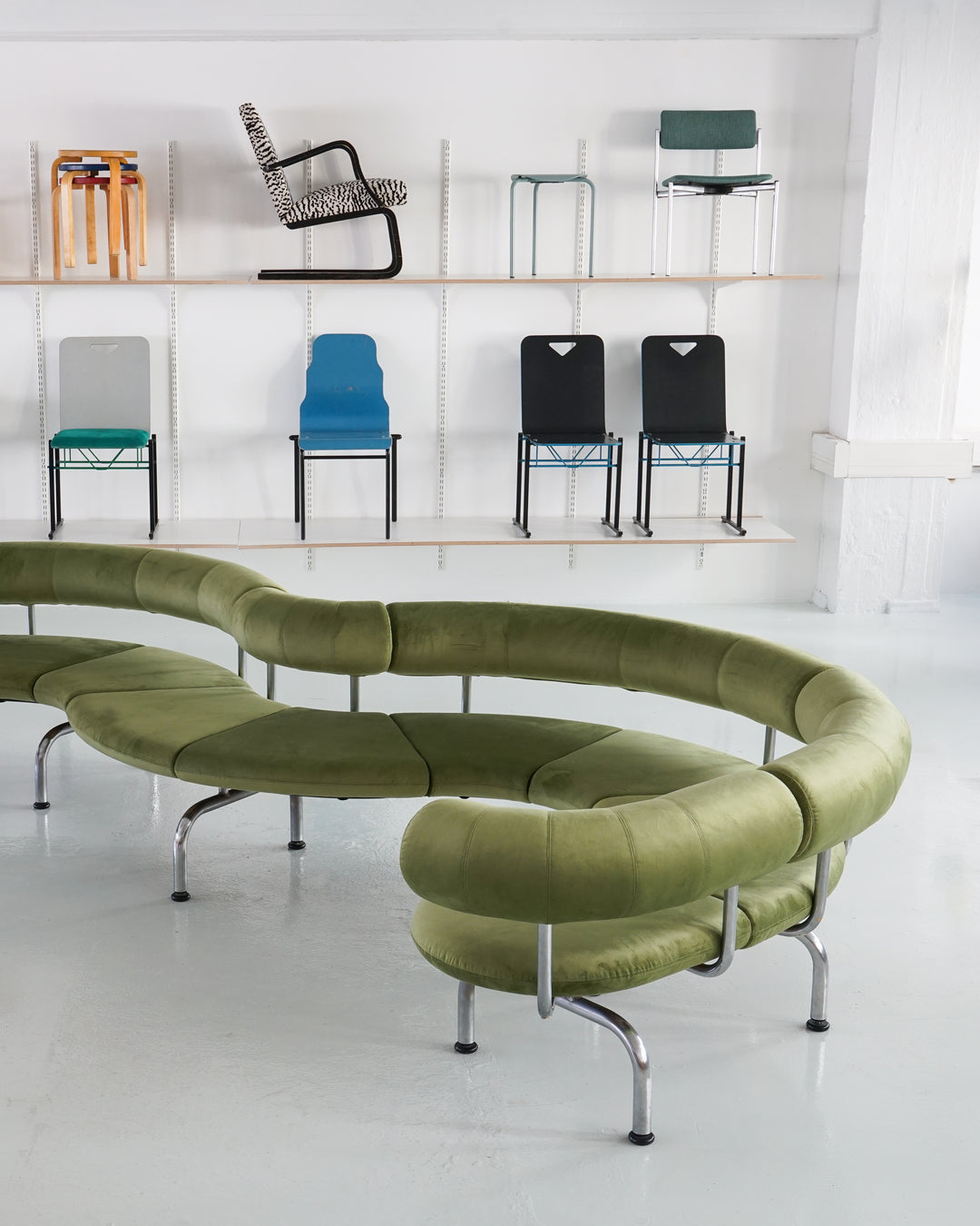 Model "Pipeline" sofa, Johannes Foersom & Peter Hiort Lorenzen, Erik Jørgensen, 1980s