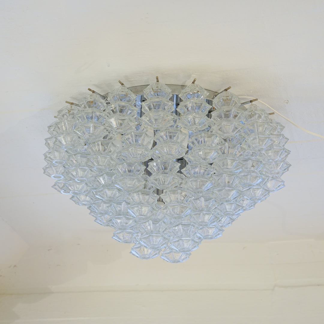 Rare flush mount, J.T Kalmar, Austria, 1970s