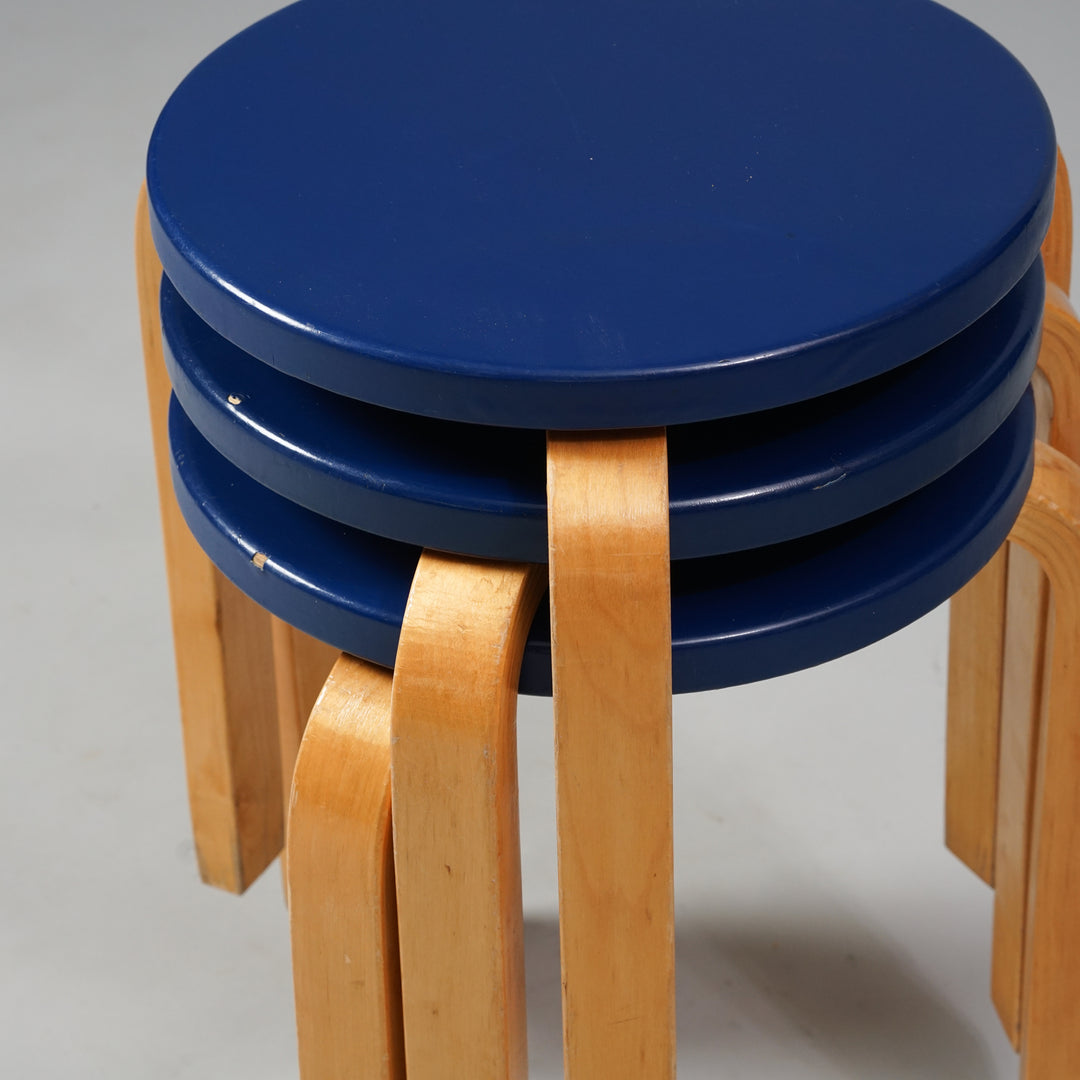 Stools model 60 (3 pieces), Alvar Aalto, Artek, 1950/1960's