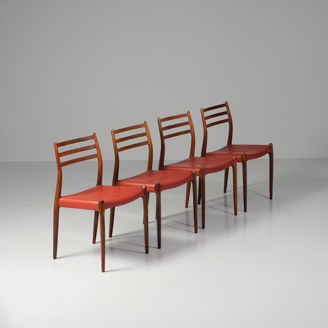 Malli 78 tuolit (4 kpl), Niels Møller, J.L. Møllers Møbelfabrik, 60-luku