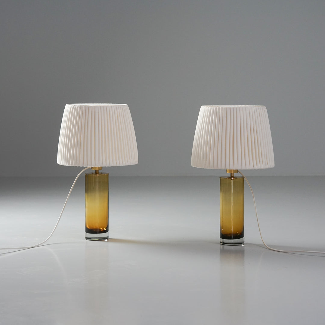 Art glass table lamps, Sweden, 1960s