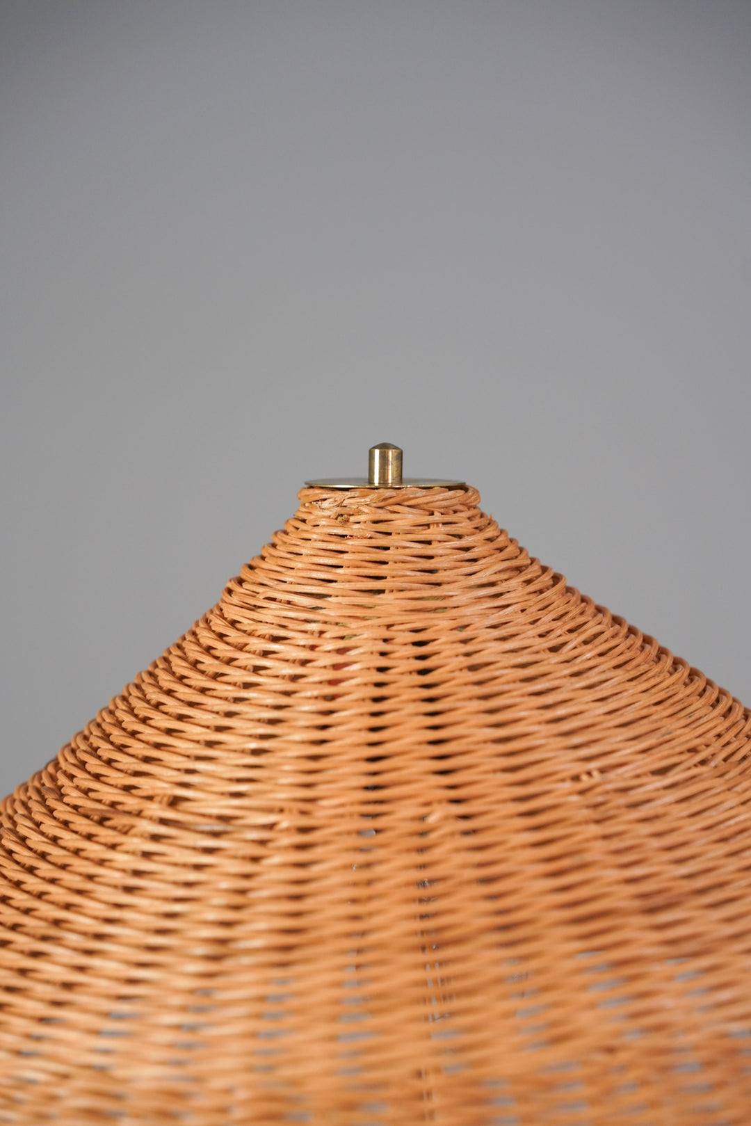Rattan floor light, Finland, 1950s