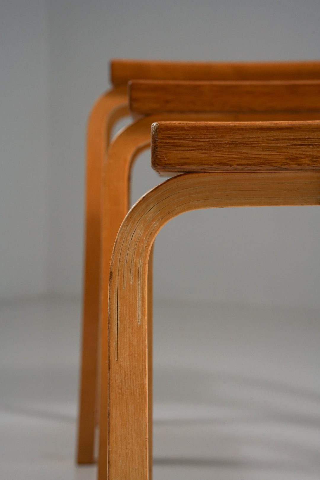 Nesting tables, Alvar Aalto, Oy Huonekalu- ja Rakennustyötehdas Ab, 1950s