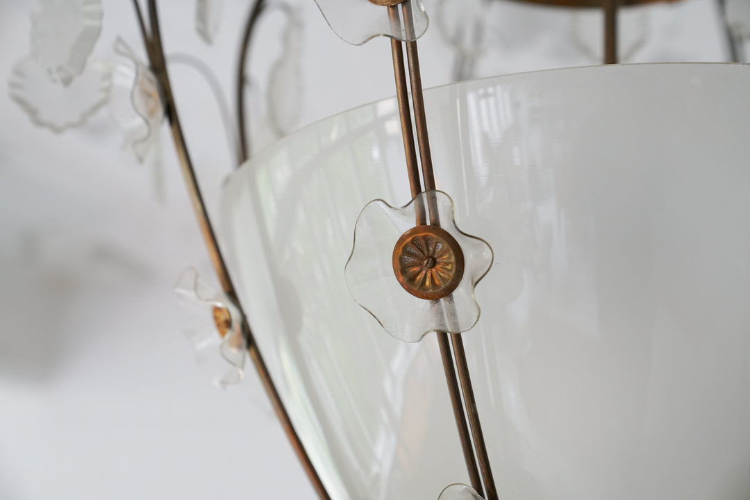 Rare model 70 chandelier, Lisa Johansson-Pape, Orno, 1940s