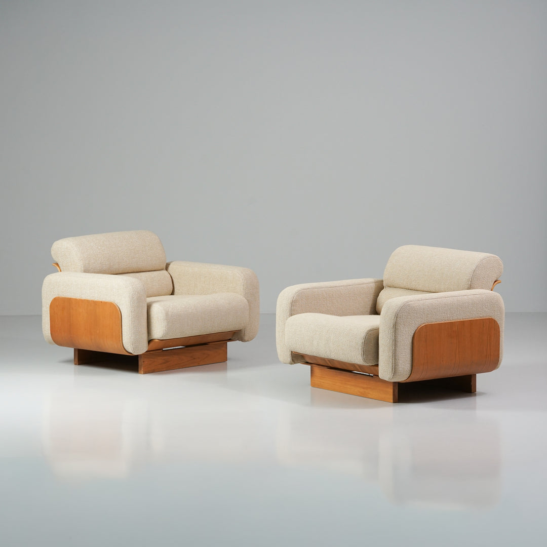 Rare model "Bel-lami" armchairs (2 pieces), Totti Laakso, Asko, 1970s