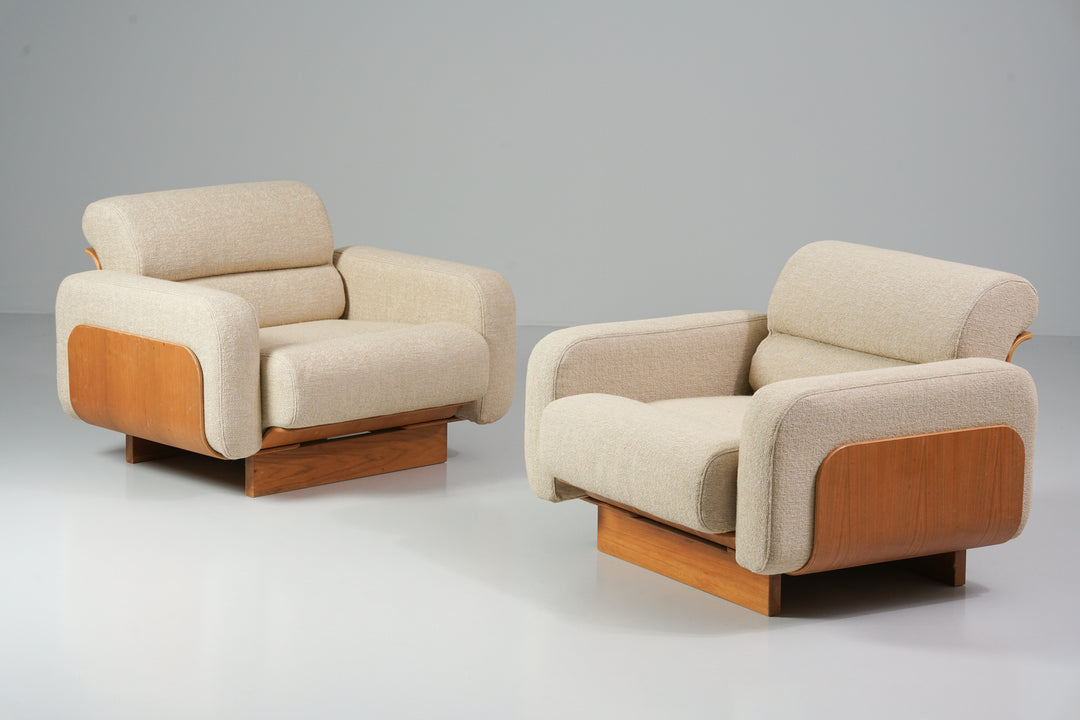 Rare model "Bel-lami" armchairs (2 pieces), Totti Laakso, Asko, 1970s