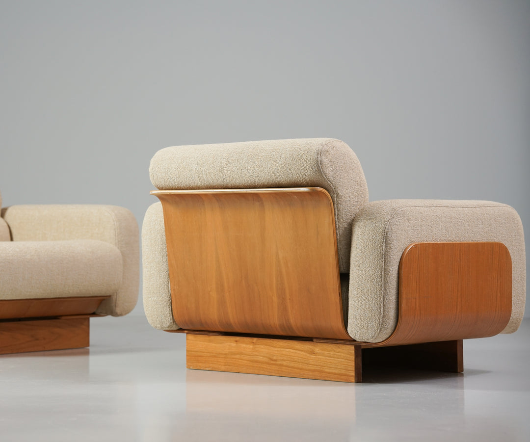 Rare model "Bel-lami" armchairs (2 pieces), Totti Laakso, Asko, 1970s