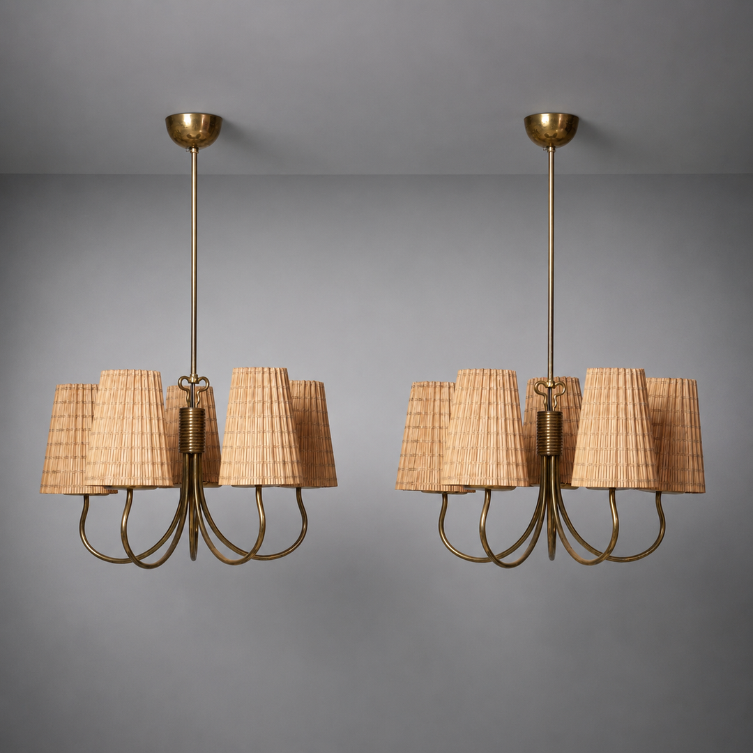 Pair of model 51064 ceiling lights, Gunnel Nyman, Idman, 1940/1950s